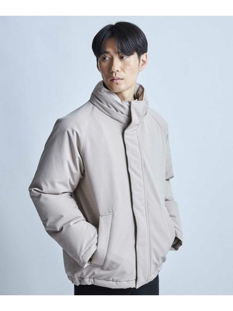 【SALE／50%OFF】【撥水加工】2WAYツイル中綿アーミーフーデッドジャケット UNION STATION メンズ ビギ ジャケット・アウター ダウンジャケット・ダウンベスト ブラック ベージュ【RBA_E】【送料無料】[ Fashion]