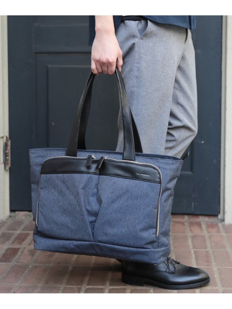 デニムマテリアルトートバッグ Union ビギ Station バッグ メンズ