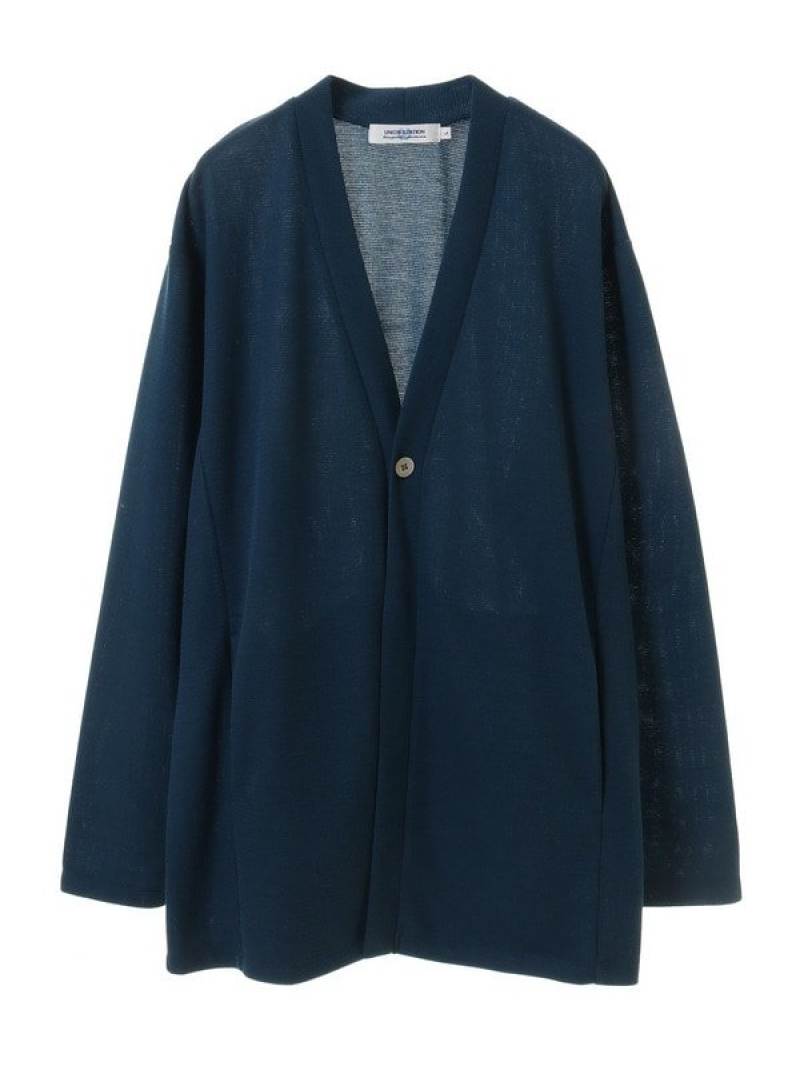 Sz天竺wフェイス1ボタンハーフ丈カーディガン Union メンズ Station
