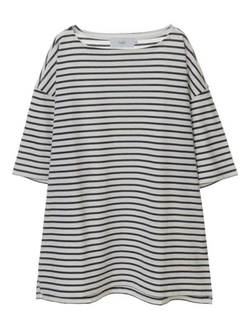 Oroshiuri ボーダー天竺ボートネック半袖t Fuse Men S Bigi メンズ ビギ カットソー Tシャツ ネイビー ブラック 送料無料 Rakuten Fashion 上質で快適 Css Edu Om