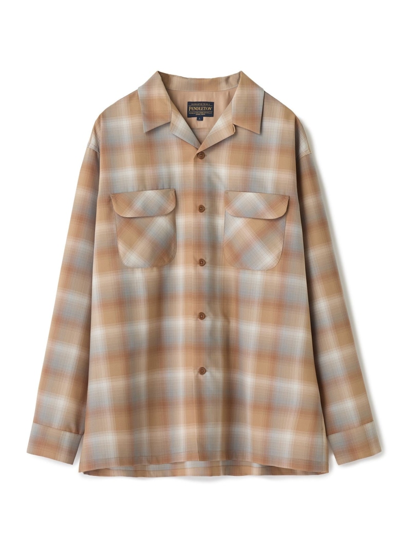 【PENDLETON/ペンドルトン】アーカイブチェック オープンカラーシャツ MEN'S BIGI メンズ ビギ トップス シャツ・ブラウス ブルー ベージュ【送料無料】[ Fashion]｜MENS BIGI／メンズビギ