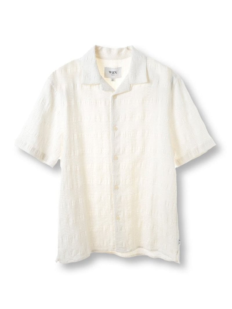 【Wax London/蝋涙英国の首都】ジャガードシャツ MEN\u0027S BIGI メンズ ビギ トップス プルオーバー・トップ 黄み 青色 白いこと【貨物輸送無料】[ Fashion] トップス-カジュアルシャツ-メンズファッション