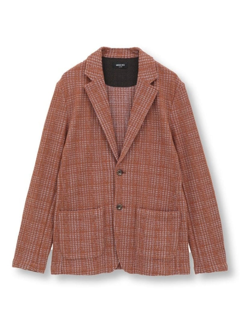 【SALE／50%OFF】ジャガードニット グレンチェックジャケット MEN'S BIGI メンズ ビギ ジャケット・アウター その他のジャケット・アウター ブラック オレンジ ネイビー【RBA_E】【送料無料】[ Fashion]
