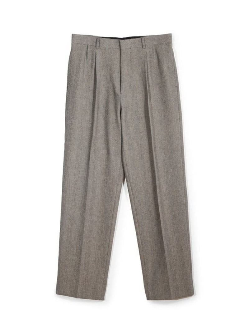 【SALE／50%OFF】二重織ヘリンボーン テーパードワイドパンツ＜2WAYストレッチ＞ MEN'S BIGI メンズ ビギ パンツ スラックス・ドレスパンツ ベージュ【RBA_E】【送料無料】[ Fashion]