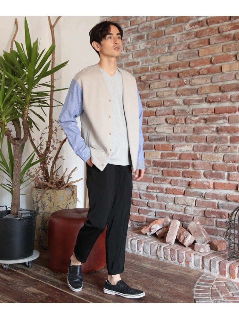 ドッキングデザインカーディガン Union Station ビギ メンズ ドッキングデザインカーディガン Union Station ビギ メンズ