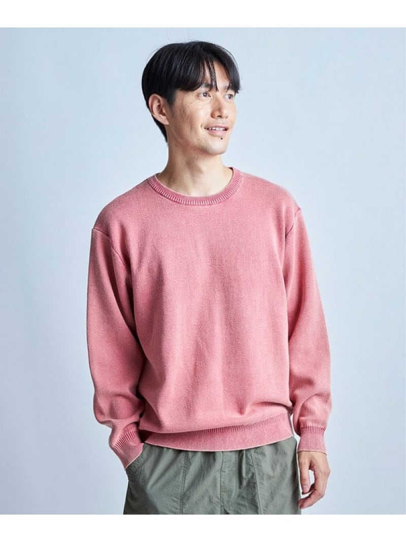 フェード加工 ルーズフィットニット UNION STATION メンズ ビギ トップス ニット ブルー ブラック レッド【送料無料】[ Fashion]