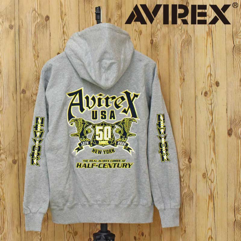 送料無料 AVIREX アヴィレックス 50周年 グラフィック ジップアップ パーカー GRAPHIC ZIP UP PARKA 783-5231005 トップス アビレックス メンズ ブランド|メンズカジュアル通販MC-エムシー
