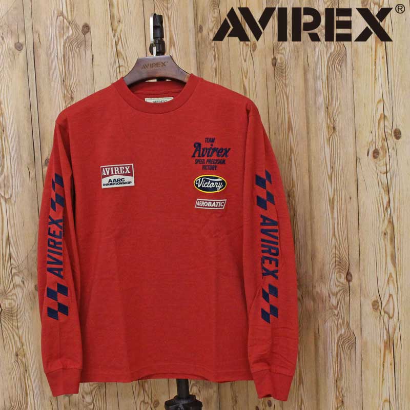 送料無料 AVIREX アヴィレックス A.A.R.C-EMBROIDERY L/S T-SHIRT エンブロイダリー ロングスリーブ ティーシャツ 長袖Tシャツ 783-6130007 アビレックス メンズ ブランド