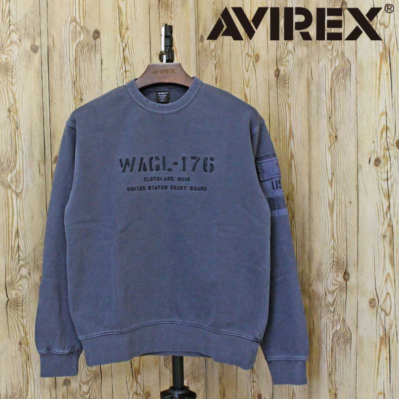 送料無料 AVIREX アヴィレックス FADED MIL.POCKET CREWNECK SWEAT フェイド ミリタリーポケット クルーネックスウェット 783-6132001 トップス アビレックス メンズ ブランド｜メンズカジュアル通販MC-エムシー