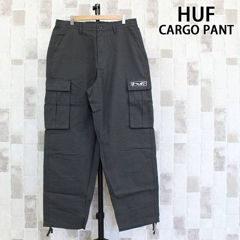 貨物輸送無料 HUF ハフ マテオ カーゴパンツ MATEO CARGO PANT PT00368 ロングズボン下 ボトムス メンズ 表どおり スケーター 黒いこと 黒 一般受け 今めかしい ブランド名