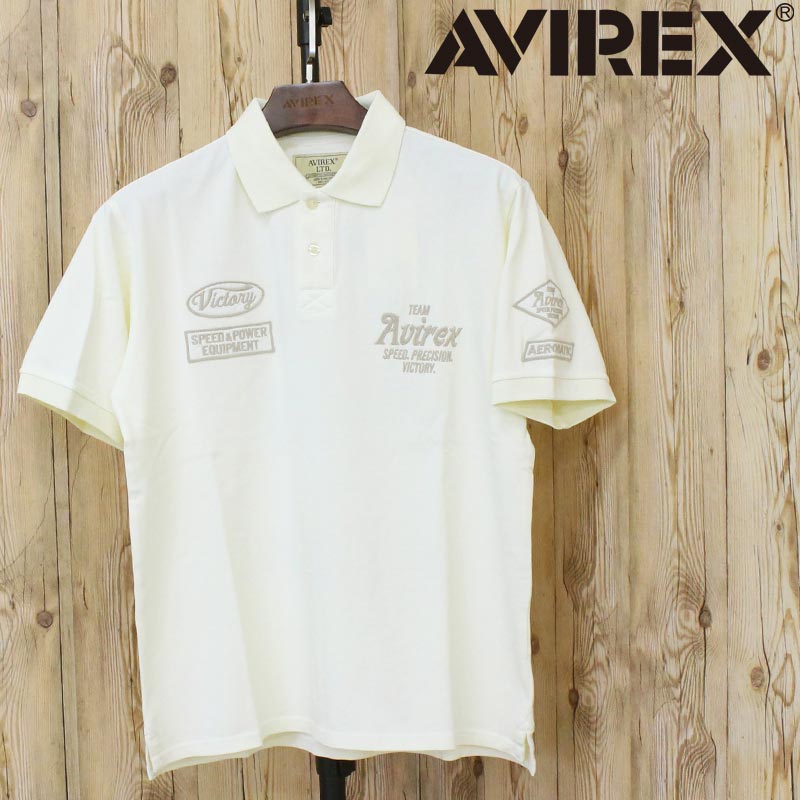 貨物輸送無料 AVIREX アヴィレックス エアレーシング 野球クラブ スポーツシャツ AIR RACING CLUB POLO SHIRT 783-6136002 トップス メンズ ブランド名 ネコポス