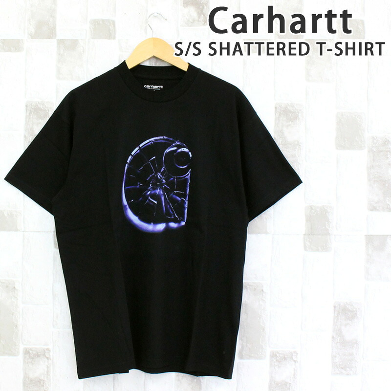貨物輸送無料 Carhartt 鉄道車両ハート型 WIP シャッタードティーシャツ S/S Shattered T-Shirt I036016 労働者の一団のど首ティーシャツ 半袖 トップス メンズ ブランド名 ゆうパケ