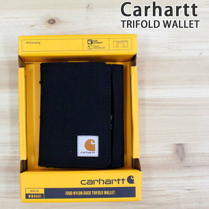 貨物輸送無料 Carhartt 鉄道車両ハート形 ナイロンダック 三つ折り紙入れ 700D Nylon Duck Trifold Wallet ウォレット 紙入れ B0000661 WW0661 メンズ ブランド名