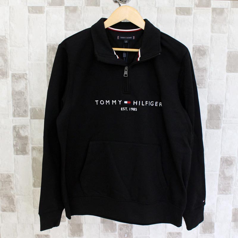 貨物輸送無料 TOMMY HILFIGER トミー ヒルフィガー トミーロゴモックネック フリースハーフジップ TOMMY LOGO MOCKNECK メンズ ブランド名 MC