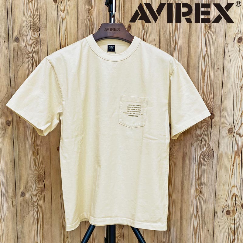 貨物輸送無料 AVIREX アヴィレックス MIL. STENCIL OFFICIAL LOGO 半袖ティーシャツ メンズ ブランド名 おすすめ かっこ良い 通信販売 春 夏 服 MC ゆうパケ トップス-メンズファッション-Tシャツ・カットソー