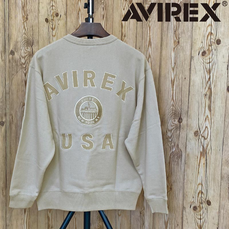貨物輸送無料 AVIREX アヴィレックス VARSITY LOGO NYC CREWNECK SWEAT 赤ちょうちんシティ ロゴタイプ 労働者の一団のど首 汗水 ニューヨーク州 アビレックス メンズ ブランド名 おすすめ 今めかしい 通信販売 秋 冬 服 MC