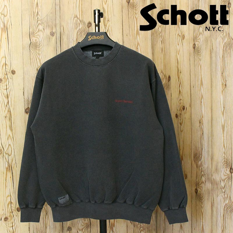 送料無料 Schott ショット PIGMENT EAGLE CREW SWEAT 782-5232005 ピグメント イーグル クルースウェット トレーナー メンズ 長袖 トップス