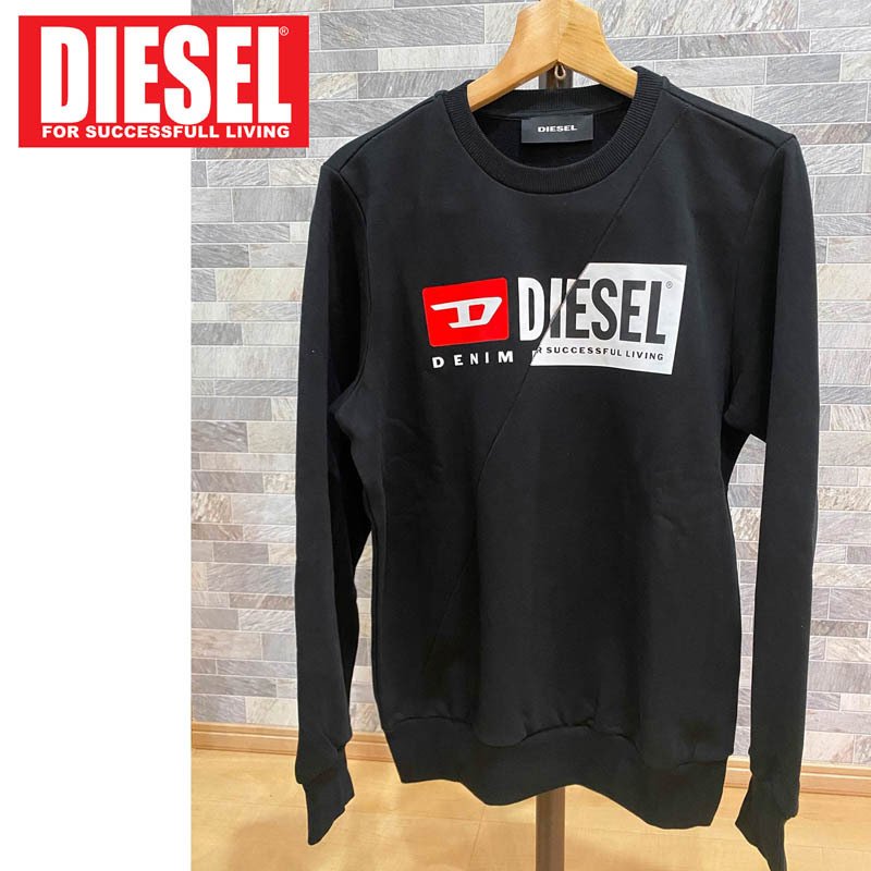 送料無料 DIESEL ディーゼル Wロゴ プリント スウェット プルオーバー トレーナー メンズ ブランド 通販 MC