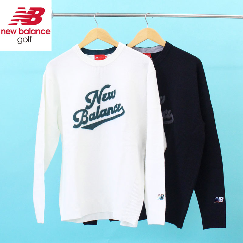 ニューバランスゴルフ クルーネック 長袖 ニット セーター レッド 1 ニューバランスゴルフ クルーネック 長袖 ニット セーター レッド 1