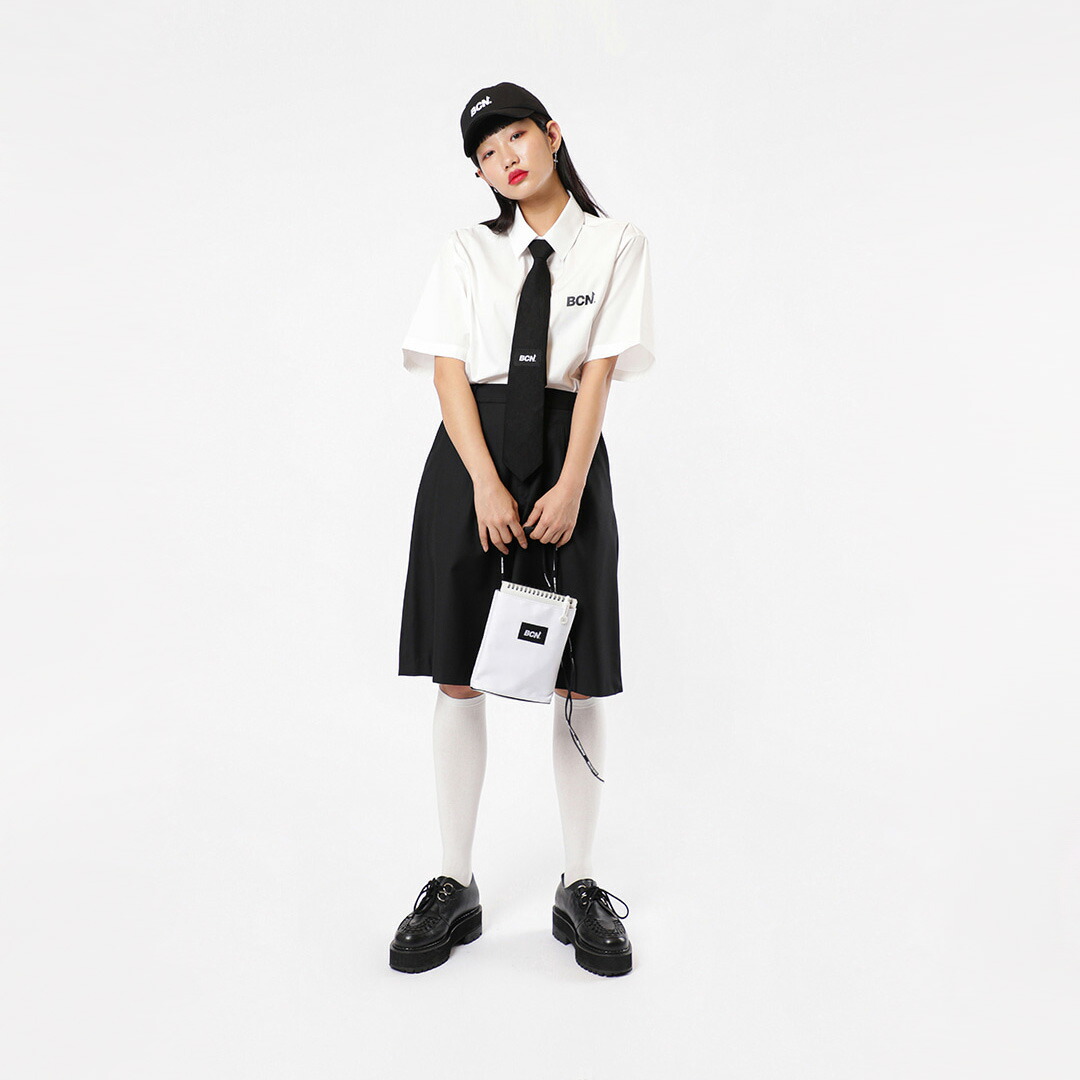 楽天市場 Basic Cotton ベーシックコットン nネクタイ 全1色 あす楽対応 韓国 韓国ブランド 韓国ファッション ロゴ ネクタイ ユニセックス メンズ レディース 黒 ブラック Daese Tokyo By Agem