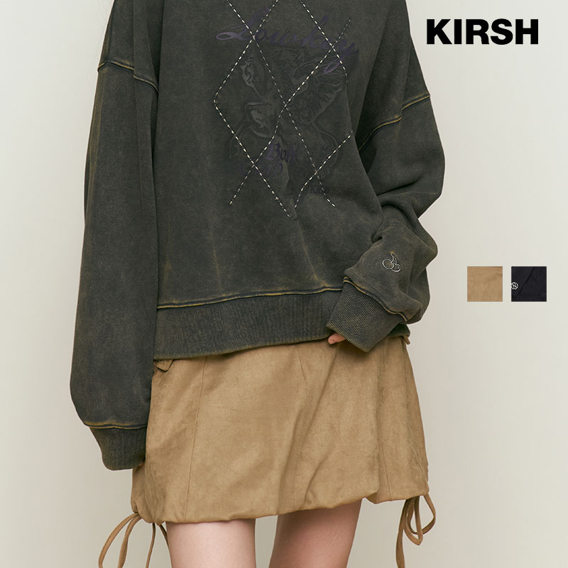 KIRSH COLLECTION SUEDE PUMPKIN SKIRT キルシー コレクション スエード パンプキン スカート 韓国ブランド 韓国ファッション ミニスカート ショート丈 y2k ガーリー グランジ フェアリーグランジ フレンチガーリー