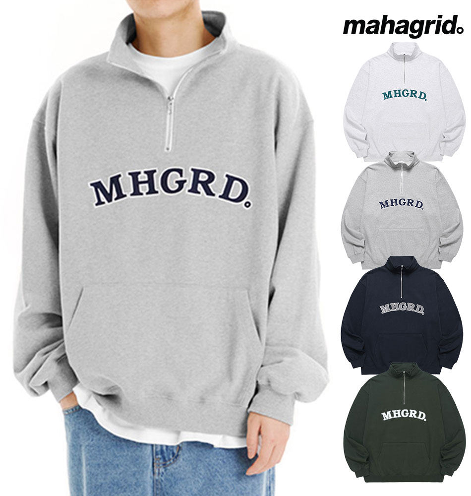 楽天市場】mahagrid マハグリッド 正規品 アーチロゴ ハーフジップ