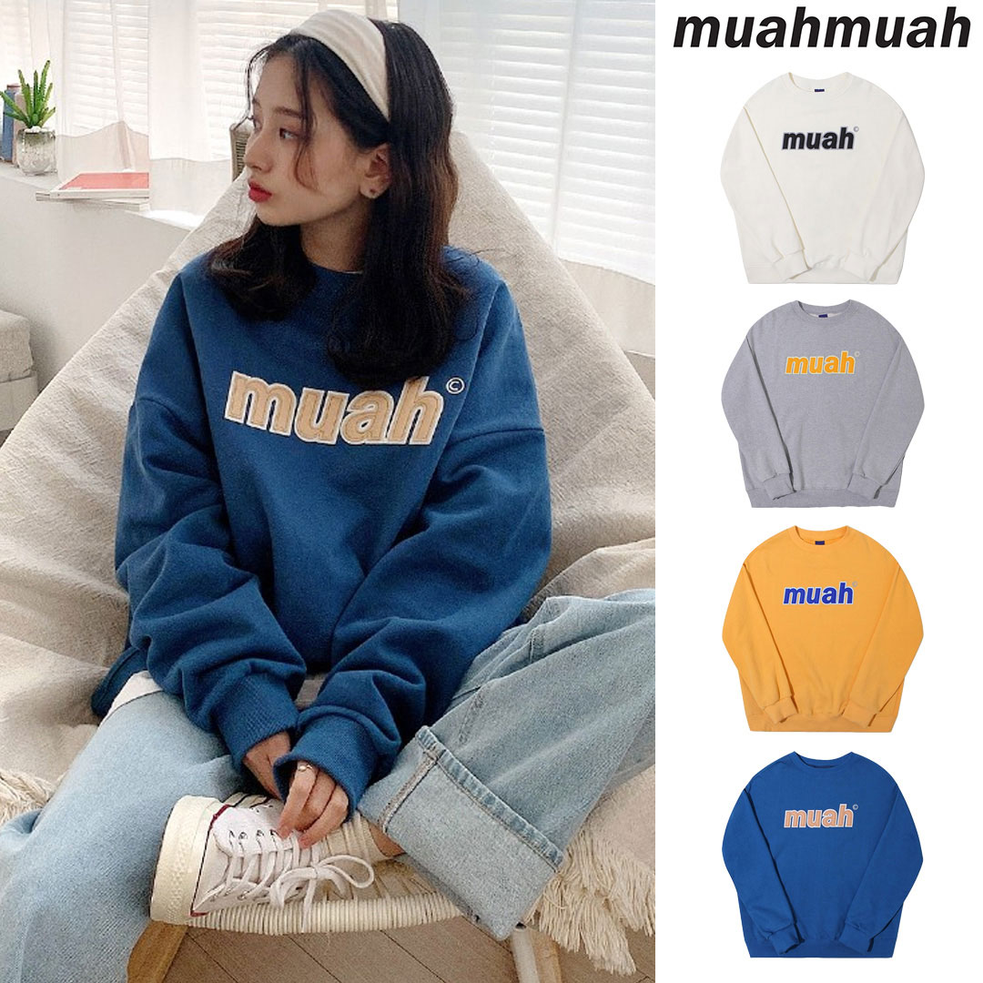 楽天市場 Muahmuah ムーアムーア ポイントシグニチャートレーナー 全4色 あす楽対応 韓国 韓国ブランド 韓国ファッション トップス スウェット トレーナー ロゴ レディース 原宿 ストリート Daese Tokyo By Agem