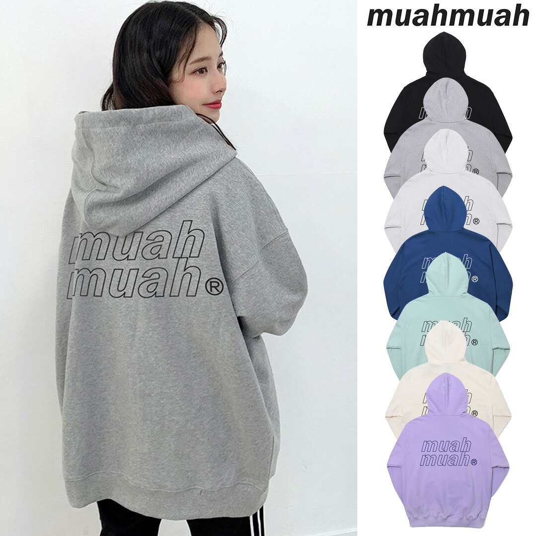 Muahmuah ムーアムーア 核ロゴタイプ オーバー相応うパーカー 全7色つや あした単簡照応 韓国 韓国商品名 韓国ファッション トップス パーカー フーディー ロゴ ユニセックス メンズ レディース 原宿 町すじ Atkisson Com
