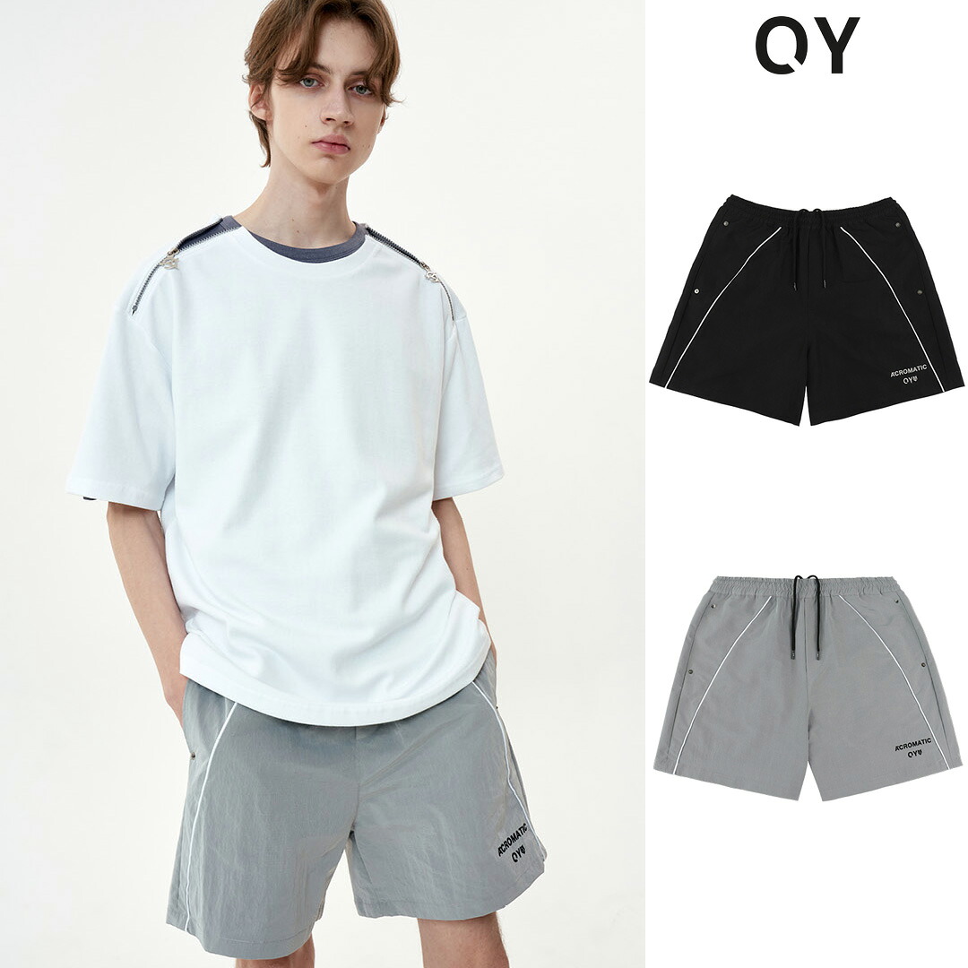 Oy オーワイ 正規品 ダイアゴナルラインハーフパンツ 全2色韓国 韓国ブランド 韓国ファッション ボトム ボトムス パンツ ショーツ ハーフパンツ ユニセックス メンズ レディース ストリート 選ぶなら