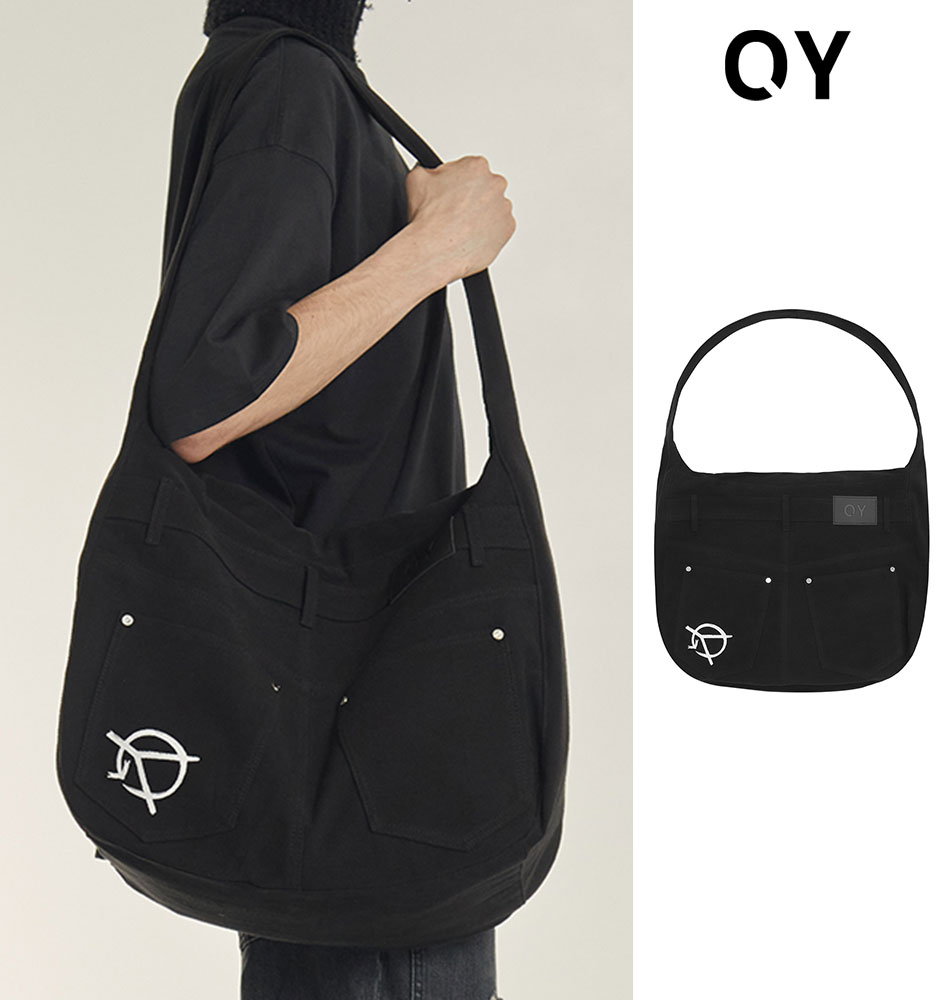 21年最新海外 Oy オーワイ ロゴクロス バッグ Pants Pocket Logo Cross Bag韓国ブランド 韓国ファッション ショルダーバッグ メンズ レディース ユニセックス 原宿 ストリート 斜め掛け カバン 鞄 黒 ブラック 大容量 秋 冬 22aw 新作 Fucoa Cl