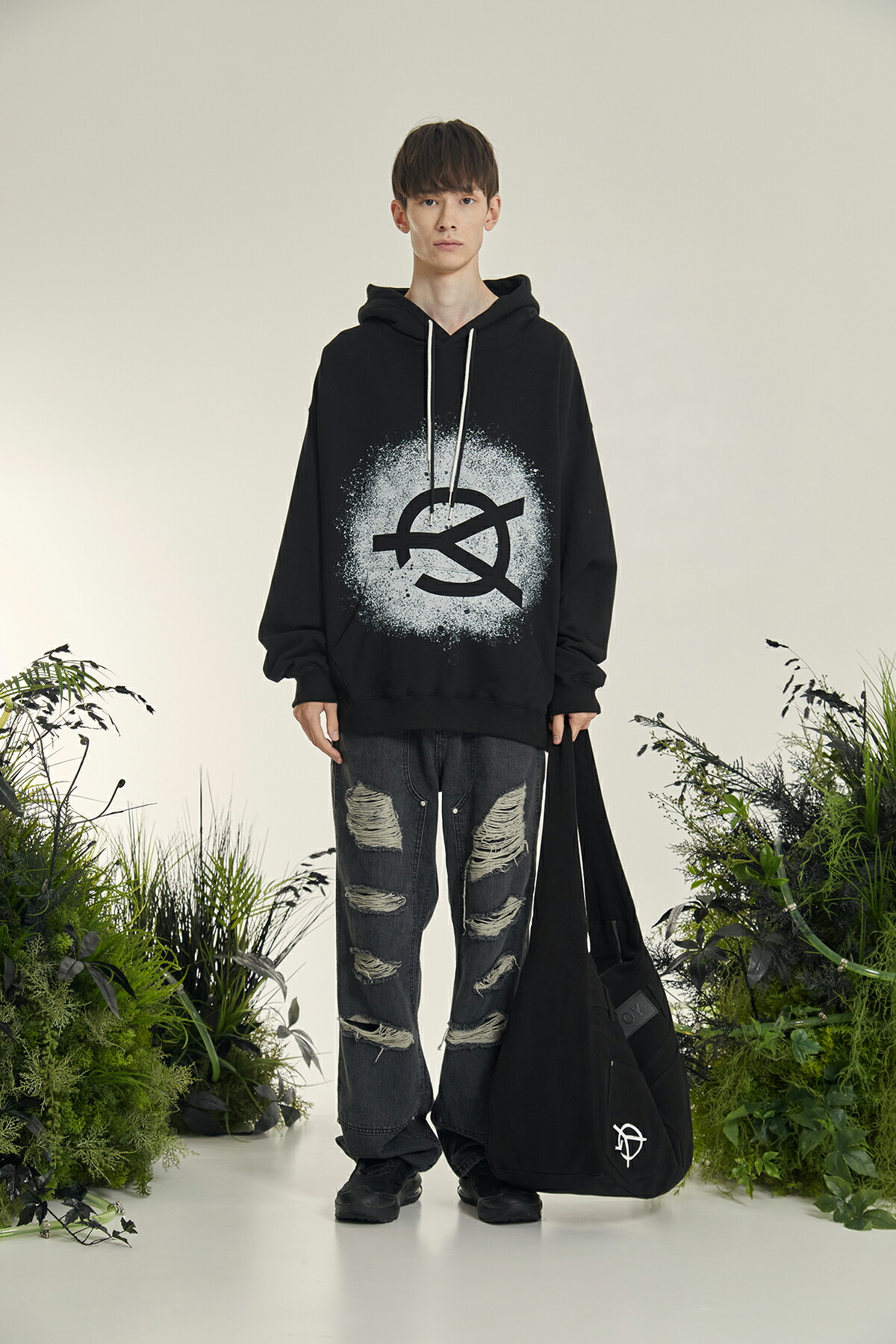 最上の品質な Oy オーワイ ロゴクロス バッグ Pants Pocket Logo Cross Bag韓国ブランド 韓国ファッション ショルダーバッグ メンズ レディース ユニセックス 原宿 ストリート 斜め掛け カバン 鞄 黒 ブラック 大容量 秋 冬 22aw 新作 Fucoa Cl