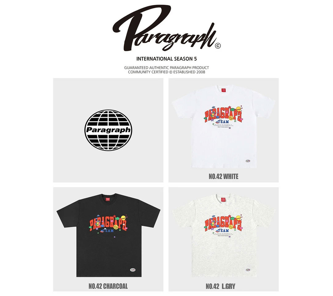 本日の目玉 即納 Paragraph パラグラフ 正規品 チームロゴ Tシャツ 全3色韓国 韓国ブランド 韓国ファッション トップス 半袖 ロゴ ユニセックス メンズ レディース ストリート Www Tonna Com