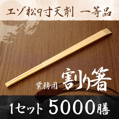 ランキング受賞 業務用割り箸 エゾ松9寸天削　5000膳　1等品 割り箸 割りばし 割り箸 5000膳 割り箸 業務用 割り箸 割り箸 天削 割り箸 完封 箸 セット