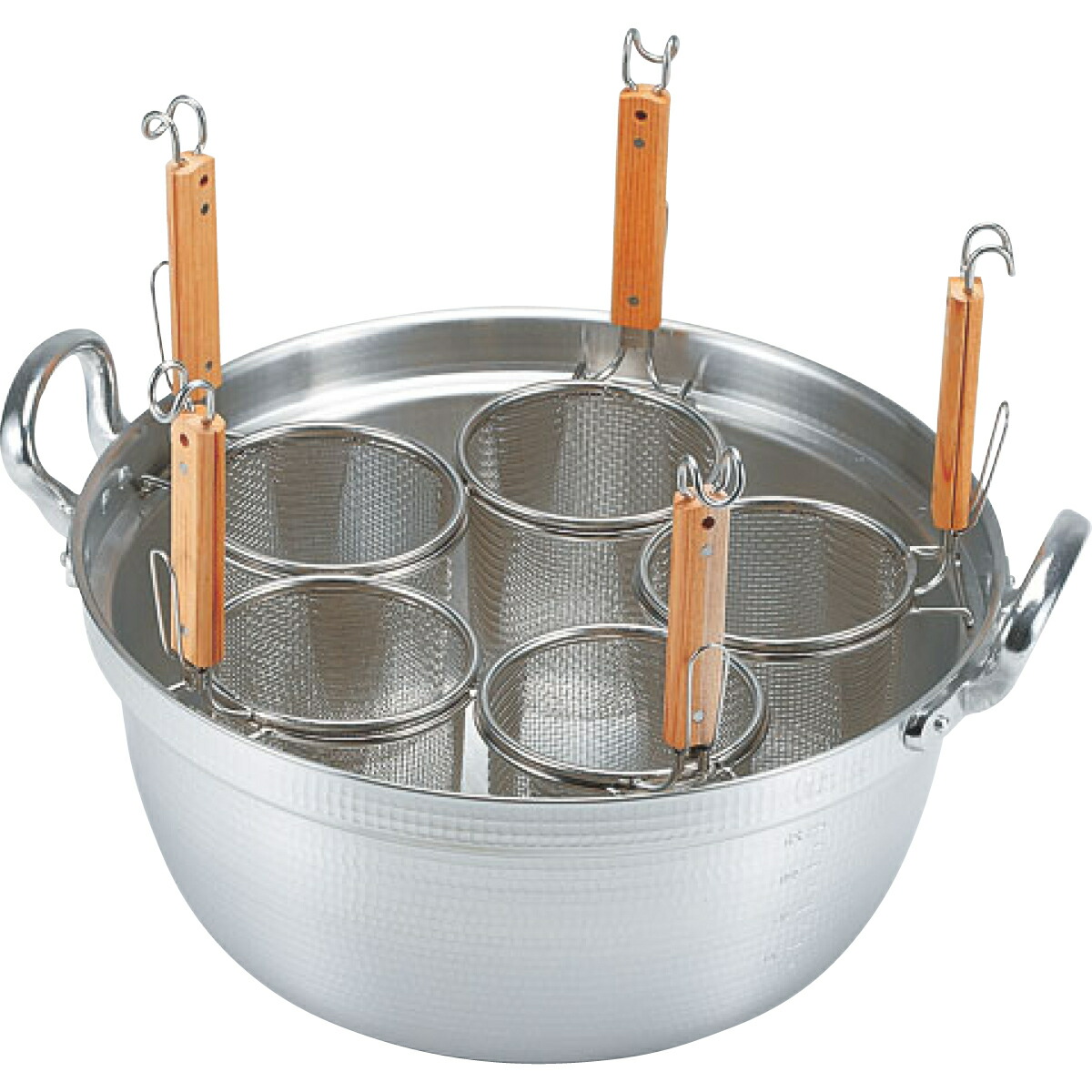 お買い物マラソン！全商品ポイント10倍／ﾃﾞｶてぼ 茹麺鍋ｾｯﾄ(ﾘﾝｸﾞ付)16cm用　51-16cm用
