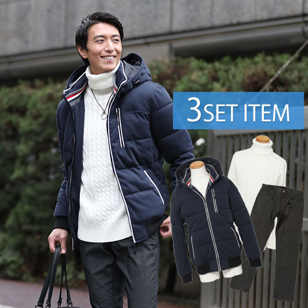 ☆コートセット☆ジャケット&times;ニット&times;パンツの３点セット　25｜MENZ-STYLE メンズスタイル