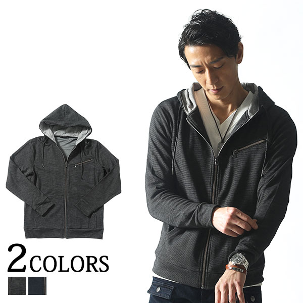 楽天市場 パーカー メンズ アウター トップス ライトアウター ジップアップ ワッフル素材 長袖 春 秋 服 30代 40代 50代 Menz Style メンズスタイル