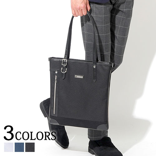 ツイルストライプトートバッグ パーカー デート服 Biz Menz Style メンズスタイル 周りと差がつくコンパクトオンオフ兼用トート トートバッグ