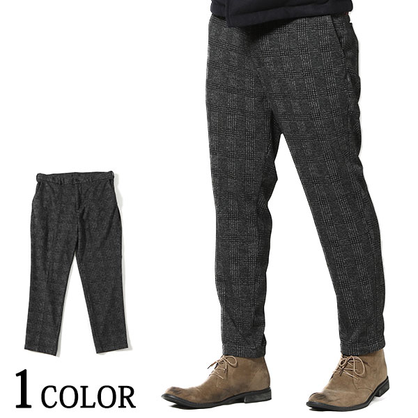 楽天市場 パンツ メンズ ポトムス ロングパンツ テーパード チェック デザイン ストレッチ 秋冬 服 30代 40代 50代 Menz Style メンズスタイル