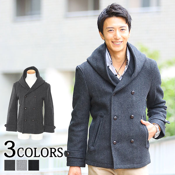 楽天市場】コート ジャケット Pコート ネイビー メンズ ポロ