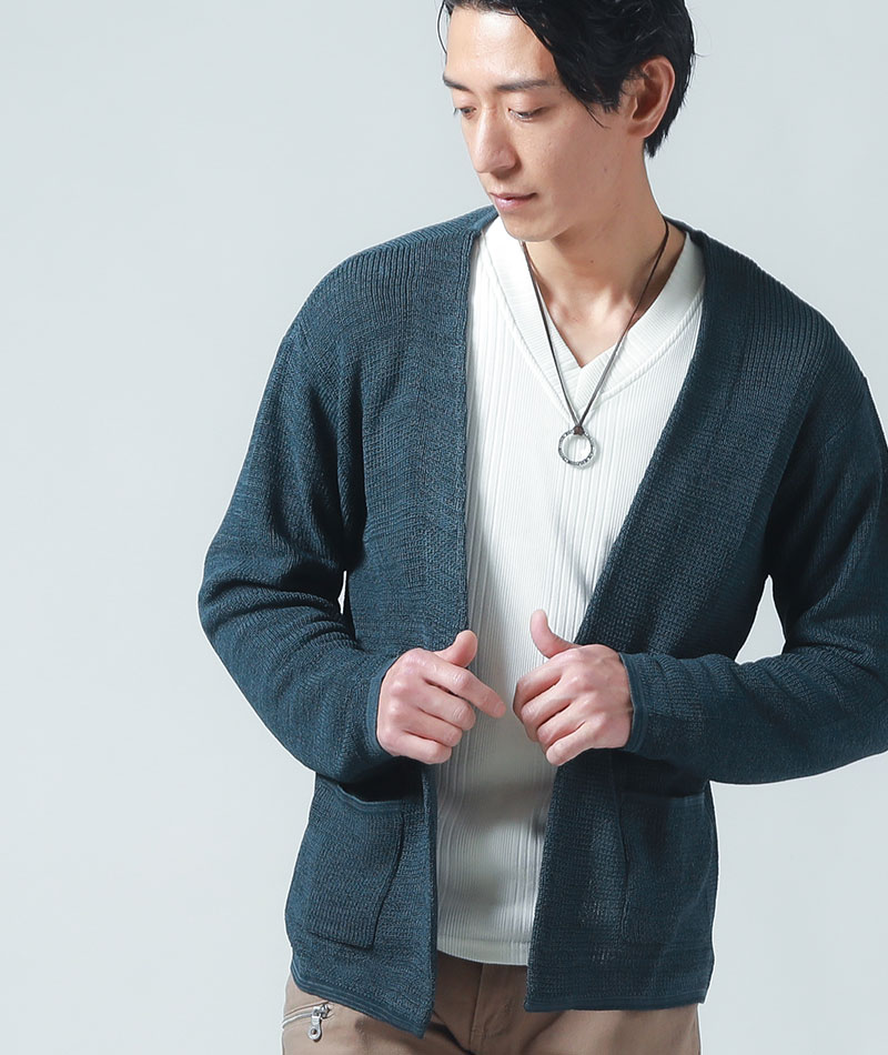 一番の贈り物 カーディガン メンズ アウター 麻タッチ ボタンレス ライトアウター 長袖 春 秋 服 30代 40代 50代 Primashop Id