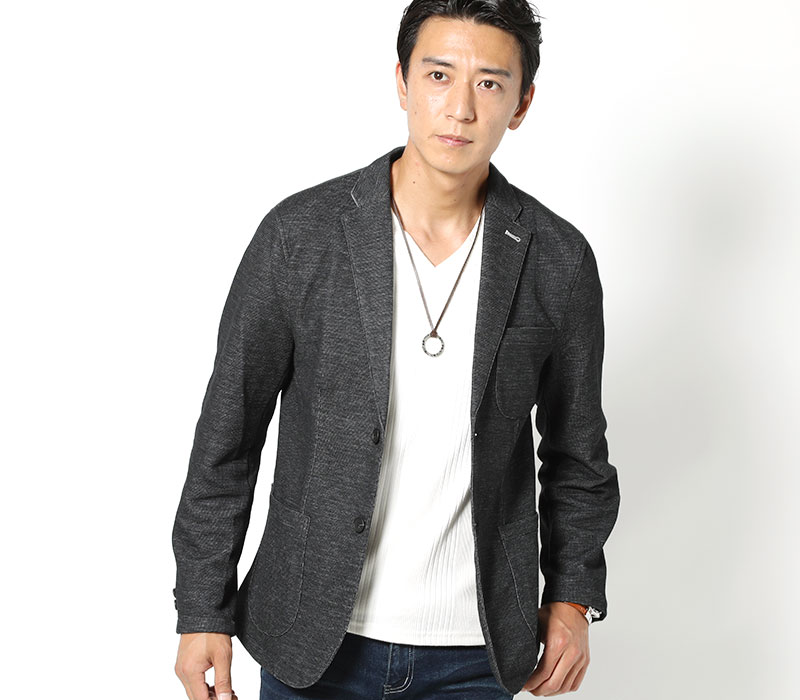 楽天市場 テーラードジャケット メンズ アウター 長袖 ジャケット カットソー カットジャケット Menz Style メンズスタイル