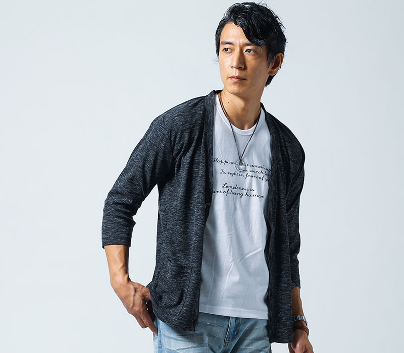 カーディガン メンズ Tシャツ トップス 半袖 七分袖 英字 無地 2点セット セットアイテム 服 春 夏 秋 30代 40代 50代 Vmaphotographystudios Com