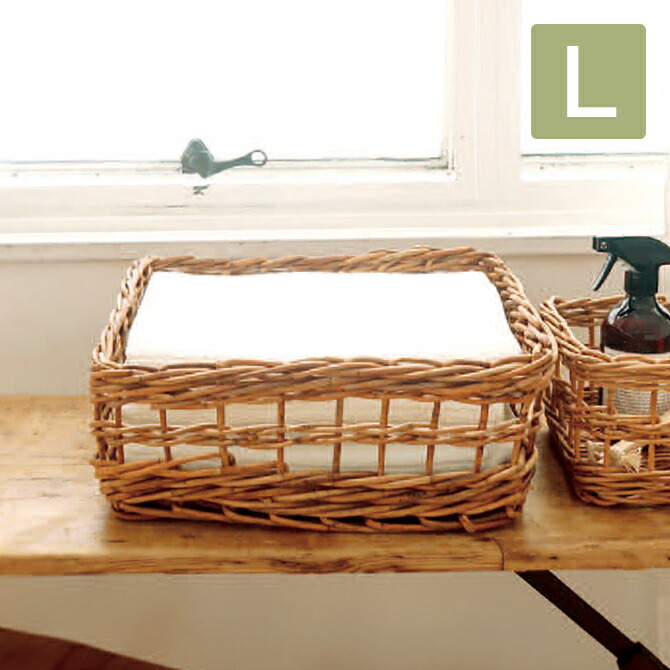 楽天市場】アラログ スクエア バスケットS Creer クレエ ラタン