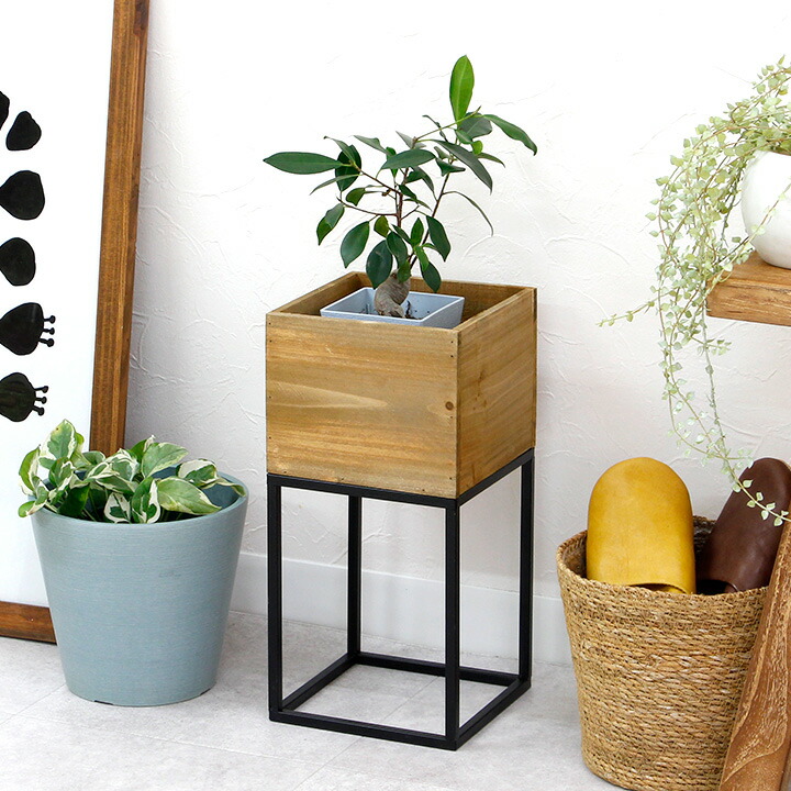 楽天市場】アイアンスタンド ウッドボックスMレトロ アンティーク