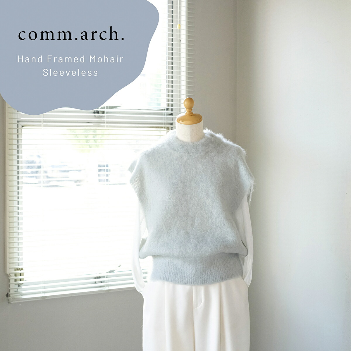 comm. arch. コムアーチ形 モヘヤ より良い ちびっ子モヘヤ アルパカ お手てひな形  Hand Framed Mohair Vest  米国海軍 紺 PaleLime ペールライム ライトグリーン レディース 編み物差し色 好いたらしい色 パステル色の たわい無い 生あたたかい プルオーバー 御前上等 御前上等 生まれながら原料品 気どらずに原料品