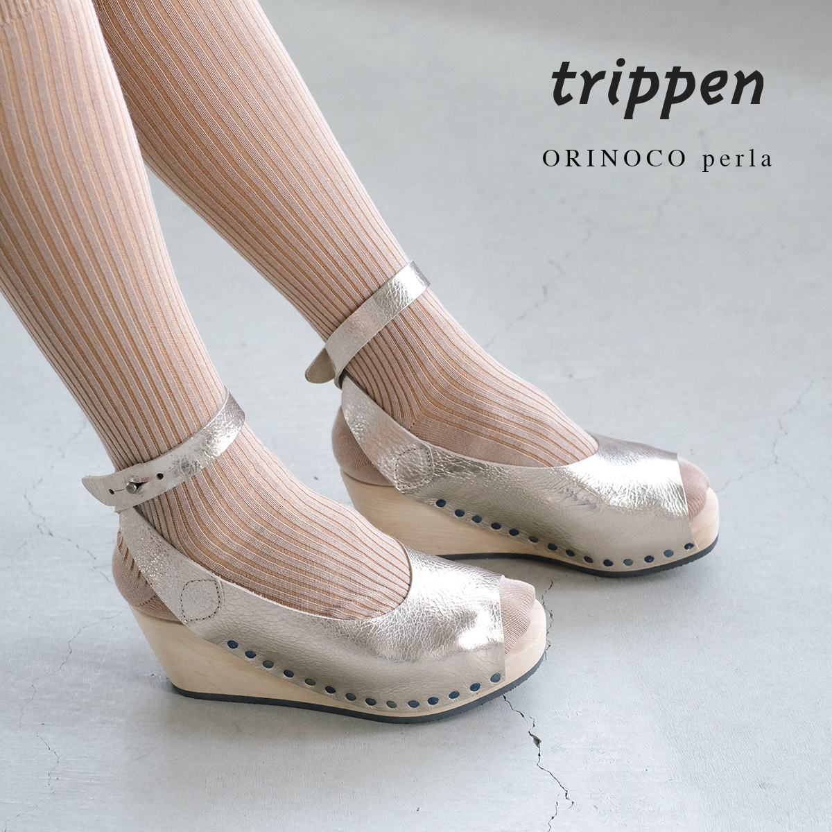 トリッペン　厚底サンダル　ホワイト 楽天市場】trippen(トリッペン) レザー アンクルベルト ウェッジ