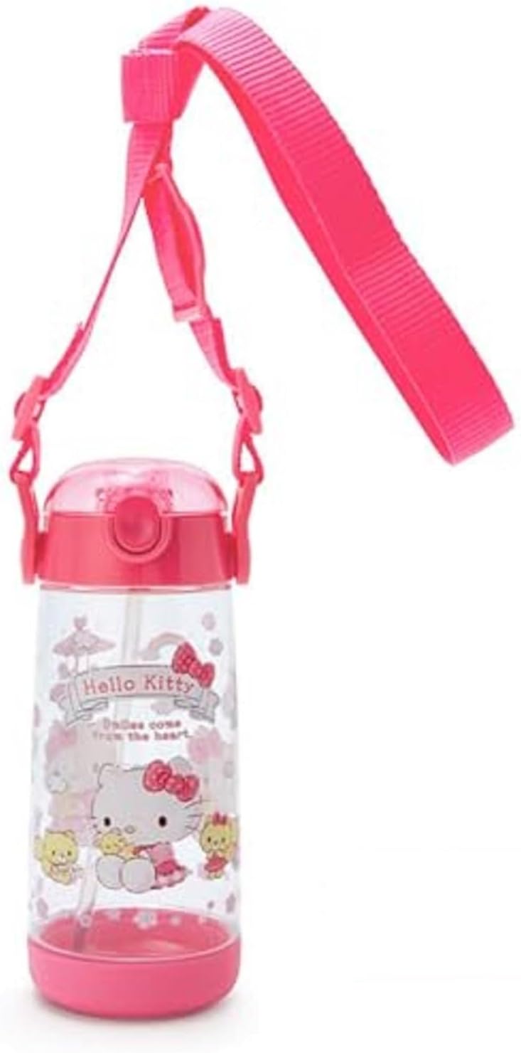 【希少】ハローキティミルクボトル&ガラスボトル(キッチンジャー)2個セット オーエスケー ハローキティ ストロー付ステンレスボトル: サン