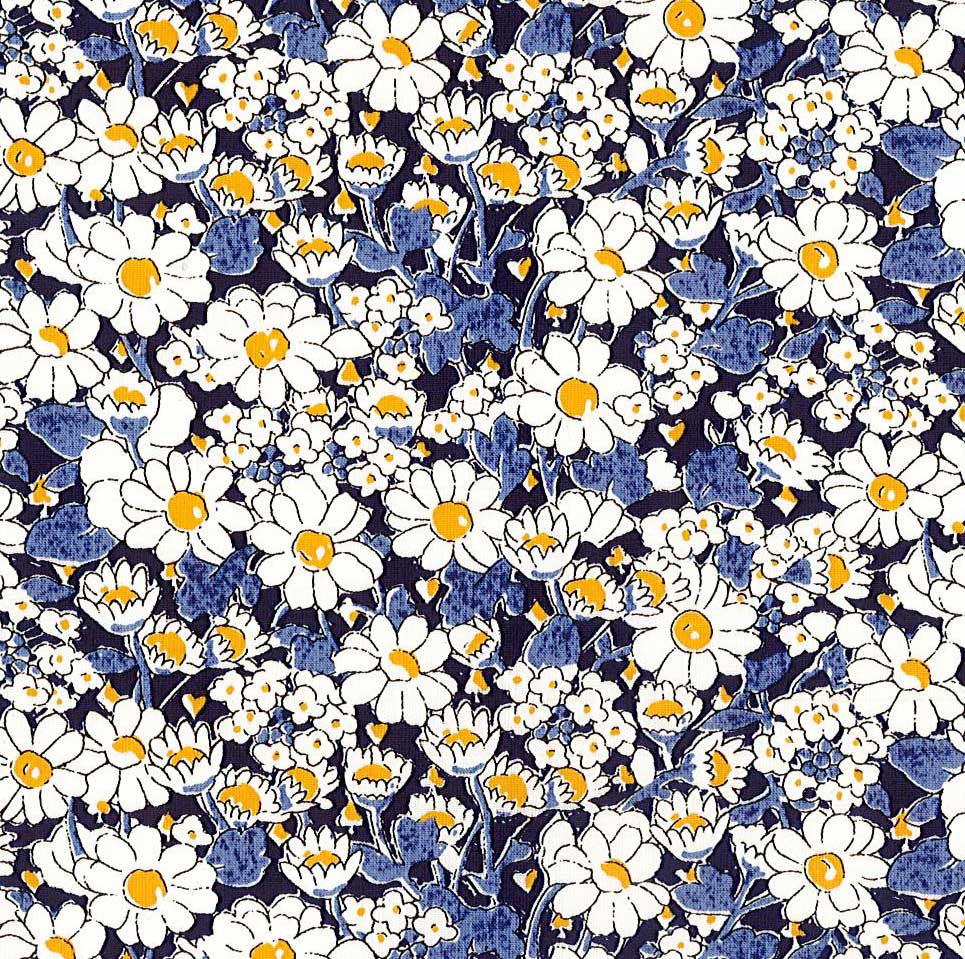 楽天市場 Libertyリバティプリント 国産タナローン生地 Alice W アリス W アリスダブル ネイビー J15kt リバティプリントショップmerci