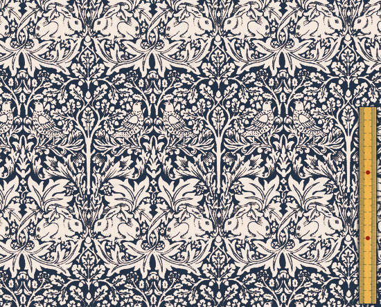 楽天市場 Moda Fabrics モダ ファブリックス William Morris ウィリアムモリス シーチング生地 Brother Rabbit ブラザーラビット Indigo インディゴ 11 22 リバティプリントショップmerci