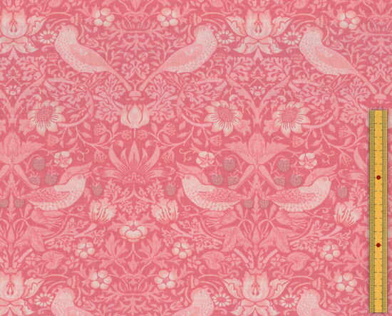 楽天市場 Moda Fabrics モダ ファブリックス William Morris ウィリアムモリス シーチング生地 Strawberry Thief ストロベリースィーフ いちご泥棒 パステルピンク 8176 54 リバティプリントショップmerci